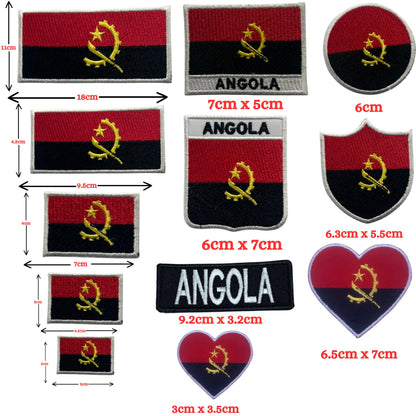 Azerbaijan Flag Embroidered Patches, Iron-On/Sew-On Applique, Shield, Round, Heart and Rectangle Flag Badges for Jackets, Bags, Uniforms, Various Sizes