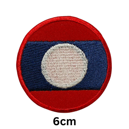 Round Flag Patch – 6cm Circular Embroidered Iron On / Sew On National Flag Badge | All Countries | Tactical Military Emblem for Hats, Jackets, Backpacks, Uniforms – Choose Your Country (K-S)