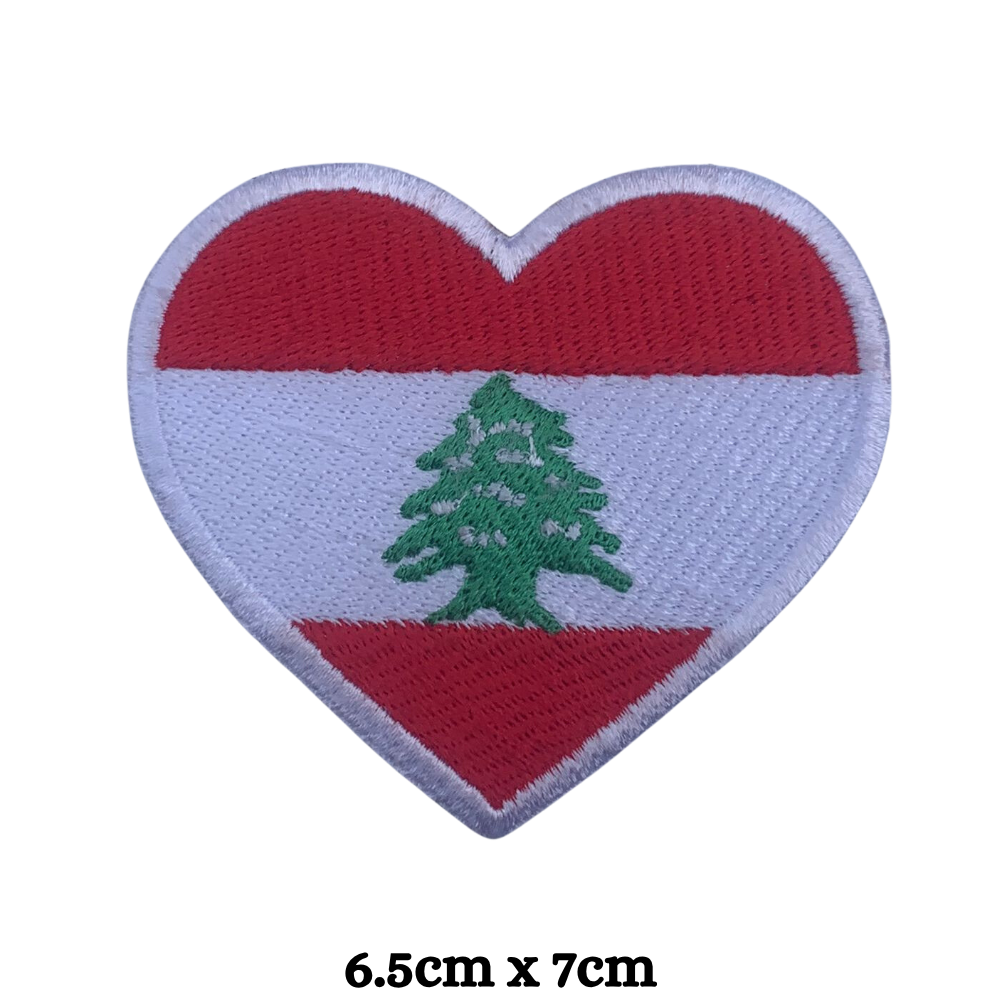 Country Heart Flag Patch – Embroidered Iron On / Sew On Heart Shaped National Flag Badge | All Countries Available | Jackets, Bags, Hats – Gift for Heritage, Travel & Flag Lovers (K-S)
