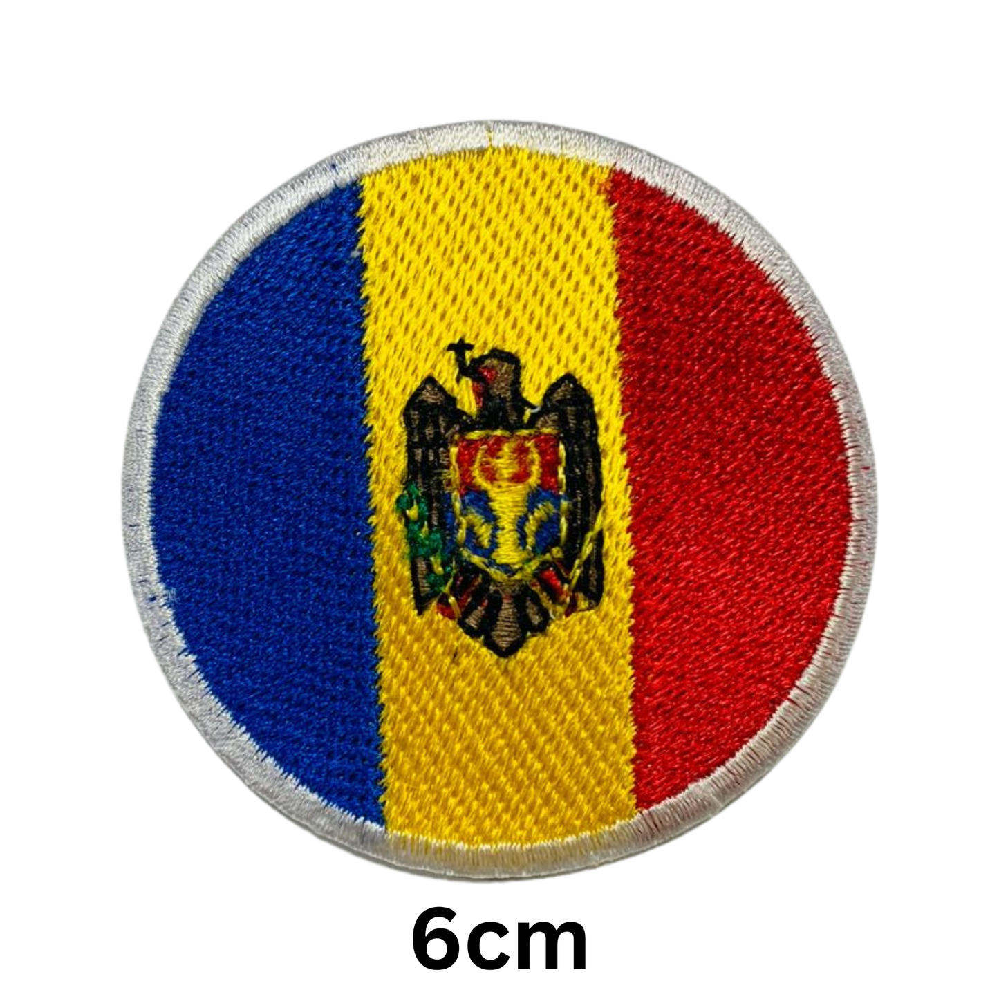 Round Flag Patch – 6cm Circular Embroidered Iron On / Sew On National Flag Badge | All Countries | Tactical Military Emblem for Hats, Jackets, Backpacks, Uniforms – Choose Your Country (K-S)