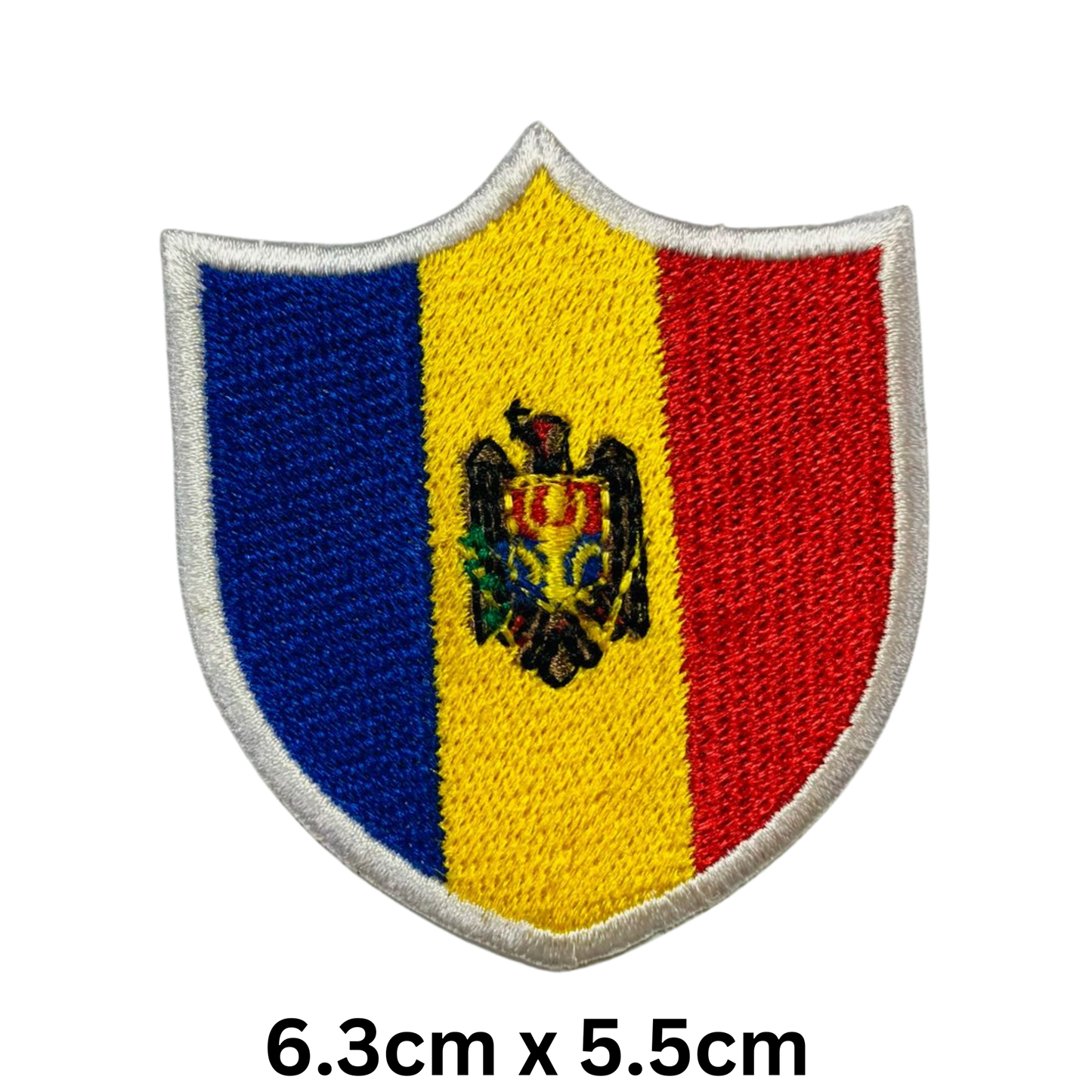 Shield Flag Patch – Embroidered Iron On / Sew On Shield Shaped National Flag Badge | All Countries Available | Heraldic Crest Patch for Jacket, Backpack, Biker Vest, Uniform – Choose Your Country (K-S)