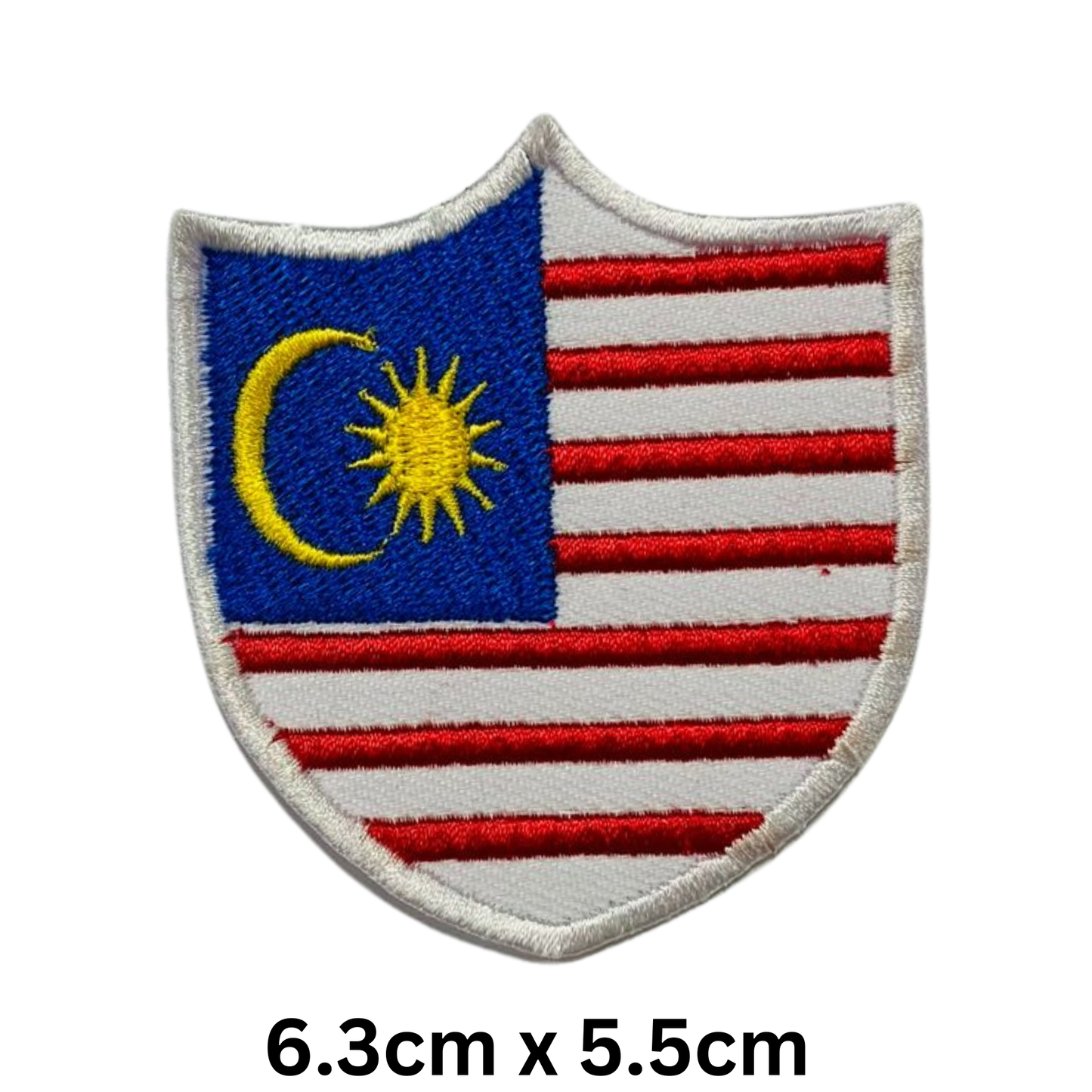 Shield Flag Patch – Embroidered Iron On / Sew On Shield Shaped National Flag Badge | All Countries Available | Heraldic Crest Patch for Jacket, Backpack, Biker Vest, Uniform – Choose Your Country (K-S)