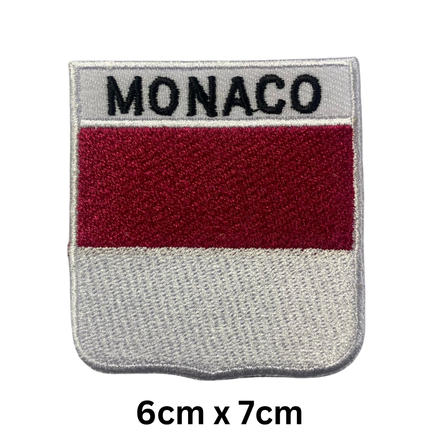 Shield Flag with Name Patch – Embroidered Iron On / Sew On Shield Shaped National Flag Badge with Country Name | All Countries | Badge for Jacket, Biker Vest, Backpack, Uniform (K-S)