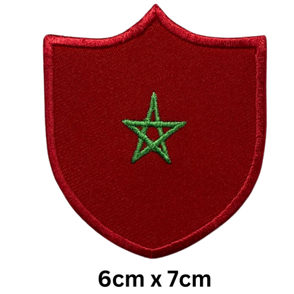 Shield Flag Patch – Embroidered Iron On / Sew On Shield Shaped National Flag Badge | All Countries Available | Heraldic Crest Patch for Jacket, Backpack, Biker Vest, Uniform – Choose Your Country (K-S)