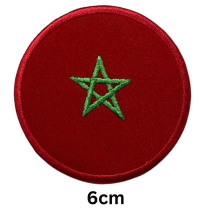 Round Flag Patch – 6cm Circular Embroidered Iron On / Sew On National Flag Badge | All Countries | Tactical Military Emblem for Hats, Jackets, Backpacks, Uniforms – Choose Your Country (K-S)
