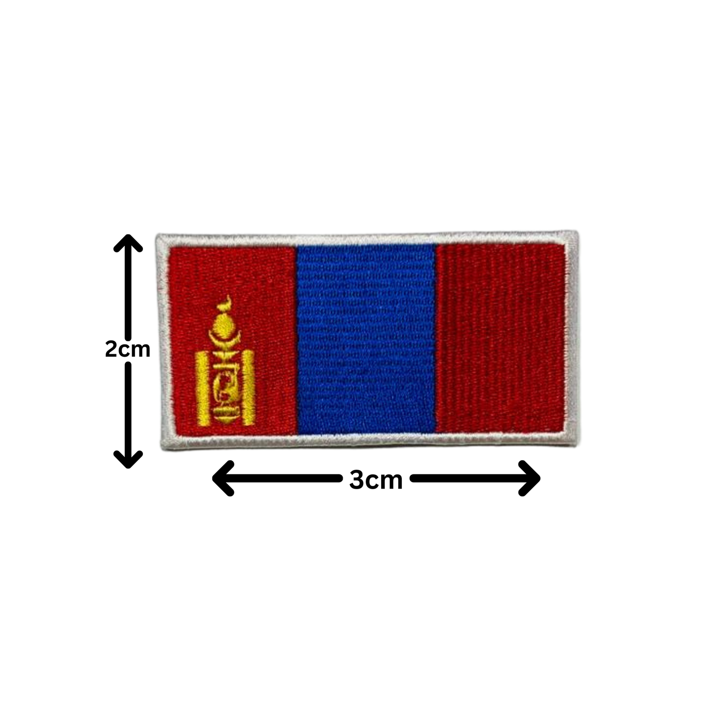 All Country Flag Patches (3 × 2 cm), Embroidered Iron-On/Sew On National Flags, Badge Traveler Gift Patch for Jacket, Backpack, Hat DIY Craft (K-S)