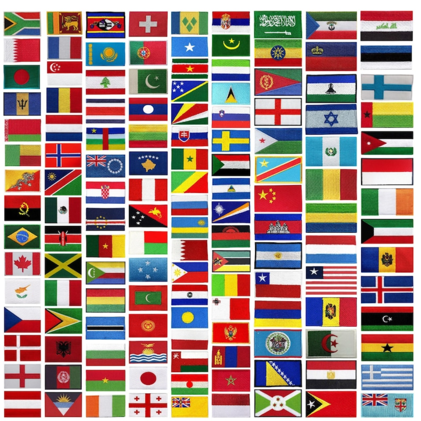 Country Flag Embroidered Patch – Iron On / Sew On National Flag Badge | All Countries Available | Jacket, Backpack, Hat, Uniform – Choose Your Country (K-S)