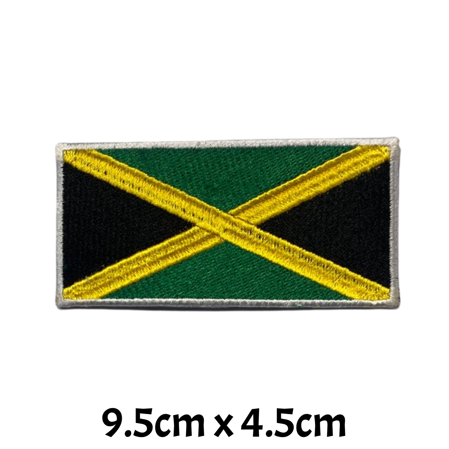 All Country Flag Patches (9.5 × 4.5 cm), Embroidered Iron-On/Sew-On National Flag Badges for Jacket, Backpack, Hat, Bags and DIY Craft (A-J)