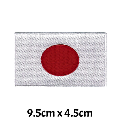 All Country Flag Patches (9.5 × 4.5 cm), Embroidered Iron-On/Sew-On National Flag Badges for Jacket, Backpack, Hat, Bags and DIY Craft (A-J)