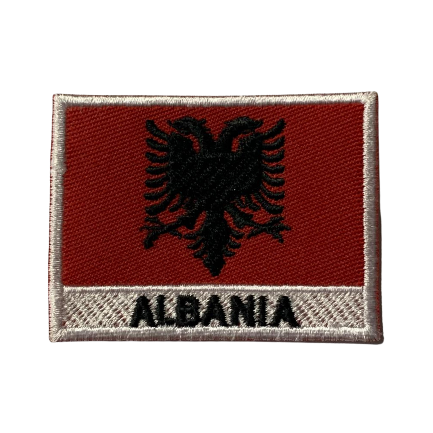 Country Flag with Name Embroidered Patch – Iron On / Sew On National Flag Badge with Country Name | All Countries Available | Jackets, Hats, Backpacks, Uniforms (A-J)