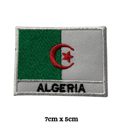 Country Flag with Name Embroidered Patch – Iron On / Sew On National Flag Badge with Country Name | All Countries Available | Jackets, Hats, Backpacks, Uniforms (A-J)