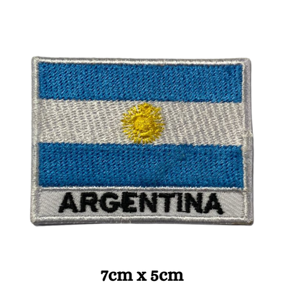 Country Flag with Name Embroidered Patch – Iron On / Sew On National Flag Badge with Country Name | All Countries Available | Jackets, Hats, Backpacks, Uniforms (A-J)