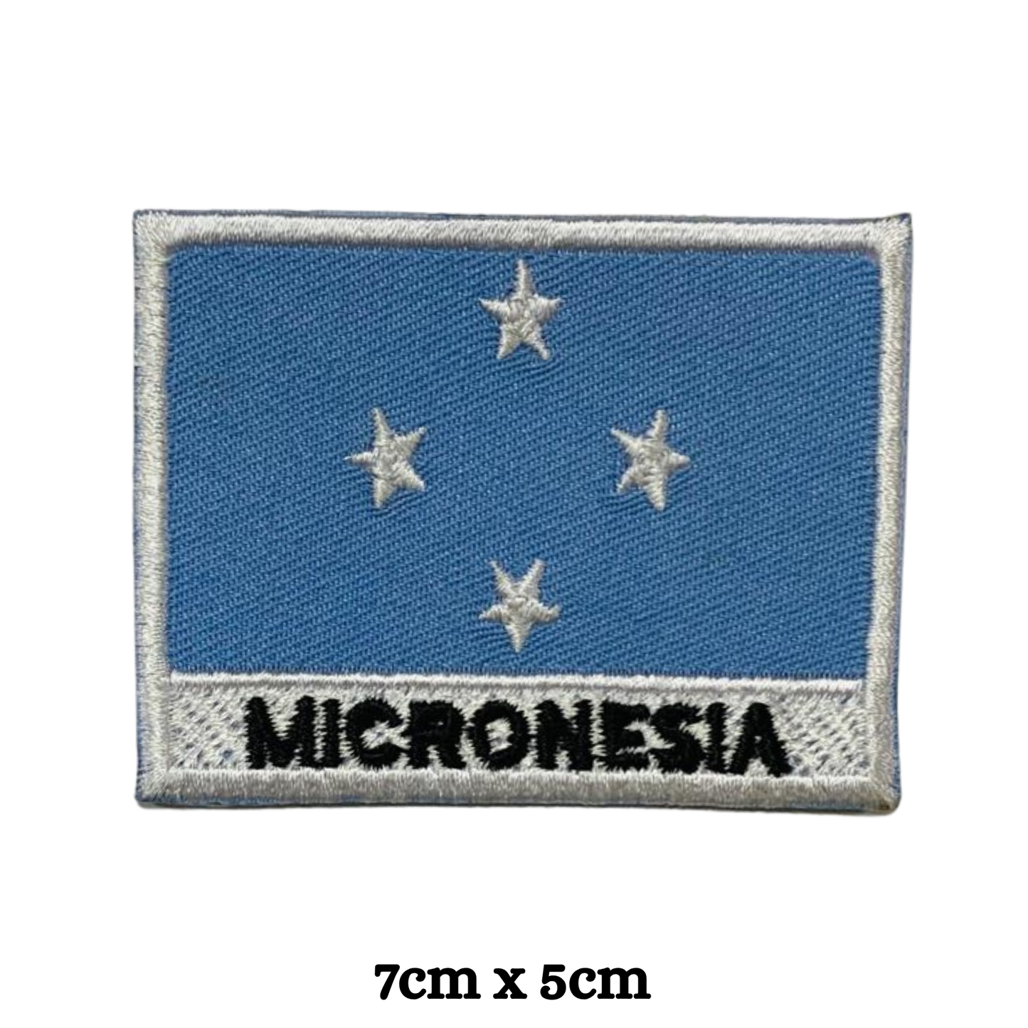 Country Flag with Name Embroidered Patch – Iron On / Sew On National Flag Badge with Country Name | All Countries Available | Jackets, Hats, Backpacks, Uniforms (K-S)