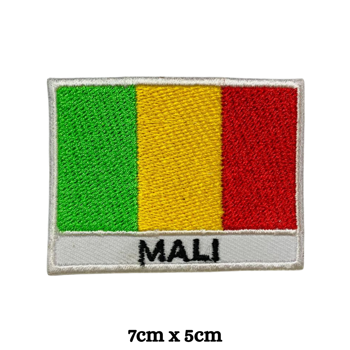 Country Flag with Name Embroidered Patch – Iron On / Sew On National Flag Badge with Country Name | All Countries Available | Jackets, Hats, Backpacks, Uniforms (K-S)