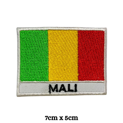 Country Flag with Name Embroidered Patch – Iron On / Sew On National Flag Badge with Country Name | All Countries Available | Jackets, Hats, Backpacks, Uniforms (K-S)