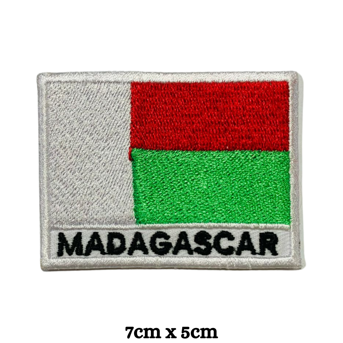 Country Flag with Name Embroidered Patch – Iron On / Sew On National Flag Badge with Country Name | All Countries Available | Jackets, Hats, Backpacks, Uniforms (K-S)
