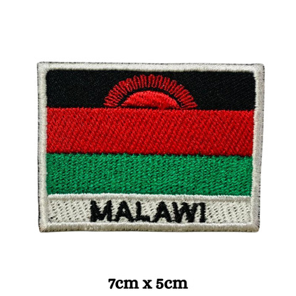 Country Flag with Name Embroidered Patch – Iron On / Sew On National Flag Badge with Country Name | All Countries Available | Jackets, Hats, Backpacks, Uniforms (K-S)