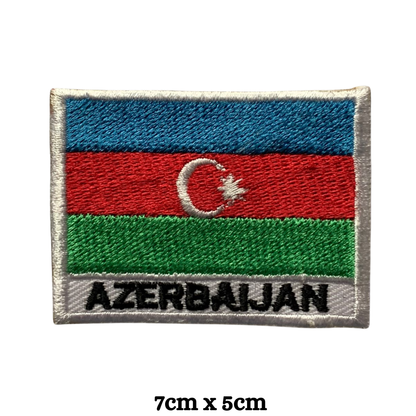 Country Flag with Name Embroidered Patch – Iron On / Sew On National Flag Badge with Country Name | All Countries Available | Jackets, Hats, Backpacks, Uniforms (A-J)