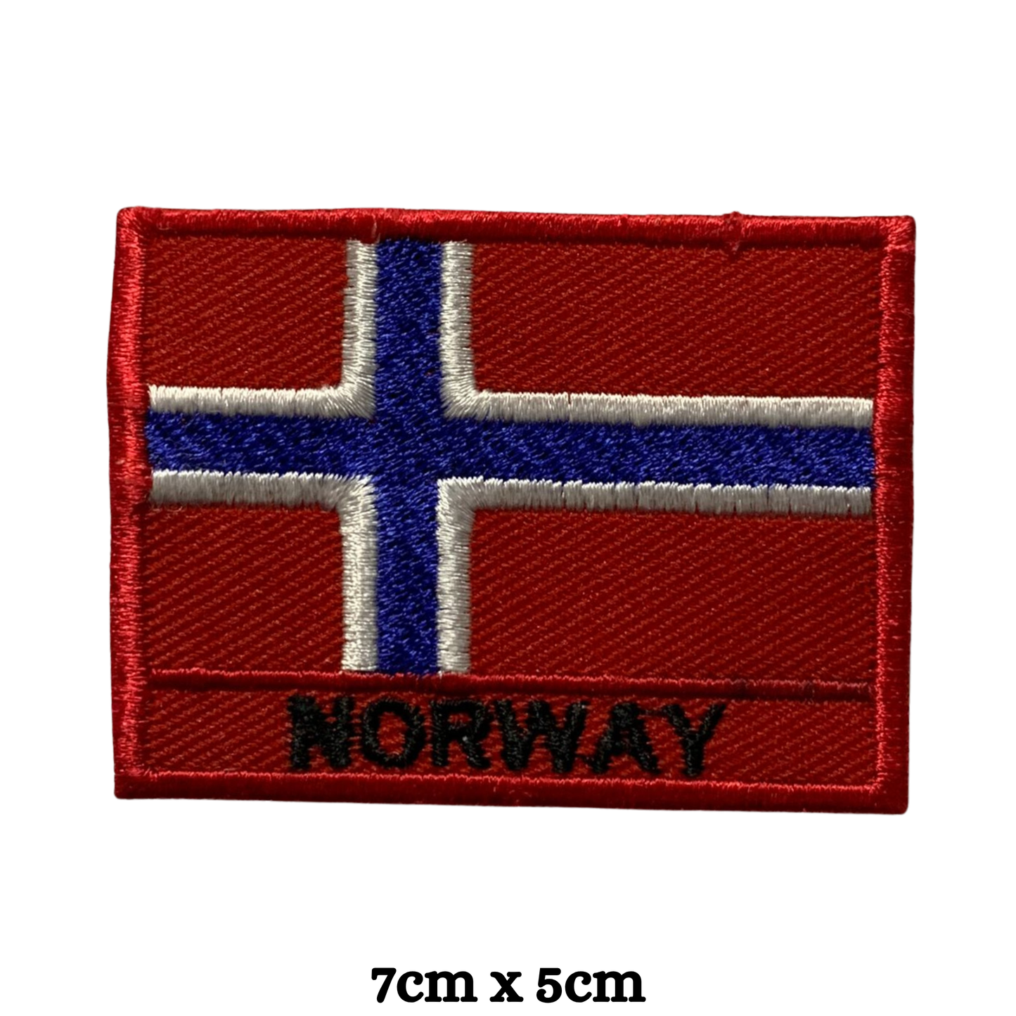 Country Flag with Name Embroidered Patch – Iron On / Sew On National Flag Badge with Country Name | All Countries Available | Jackets, Hats, Backpacks, Uniforms (K-S)