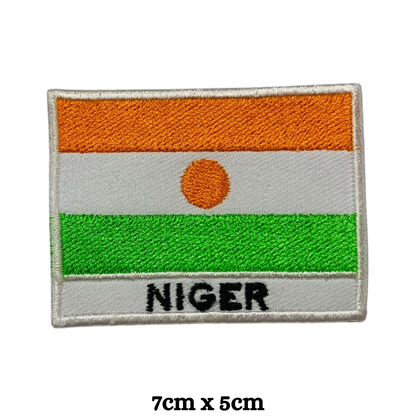 Country Flag with Name Embroidered Patch – Iron On / Sew On National Flag Badge with Country Name | All Countries Available | Jackets, Hats, Backpacks, Uniforms (K-S)