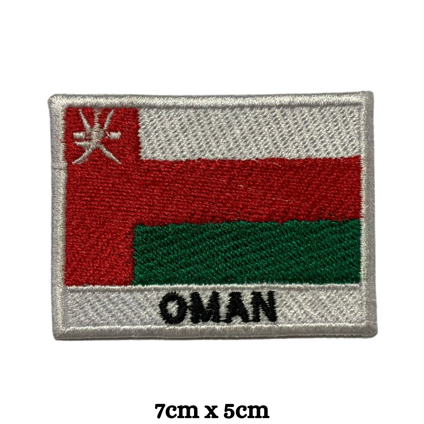 Country Flag with Name Embroidered Patch – Iron On / Sew On National Flag Badge with Country Name | All Countries Available | Jackets, Hats, Backpacks, Uniforms (K-S)
