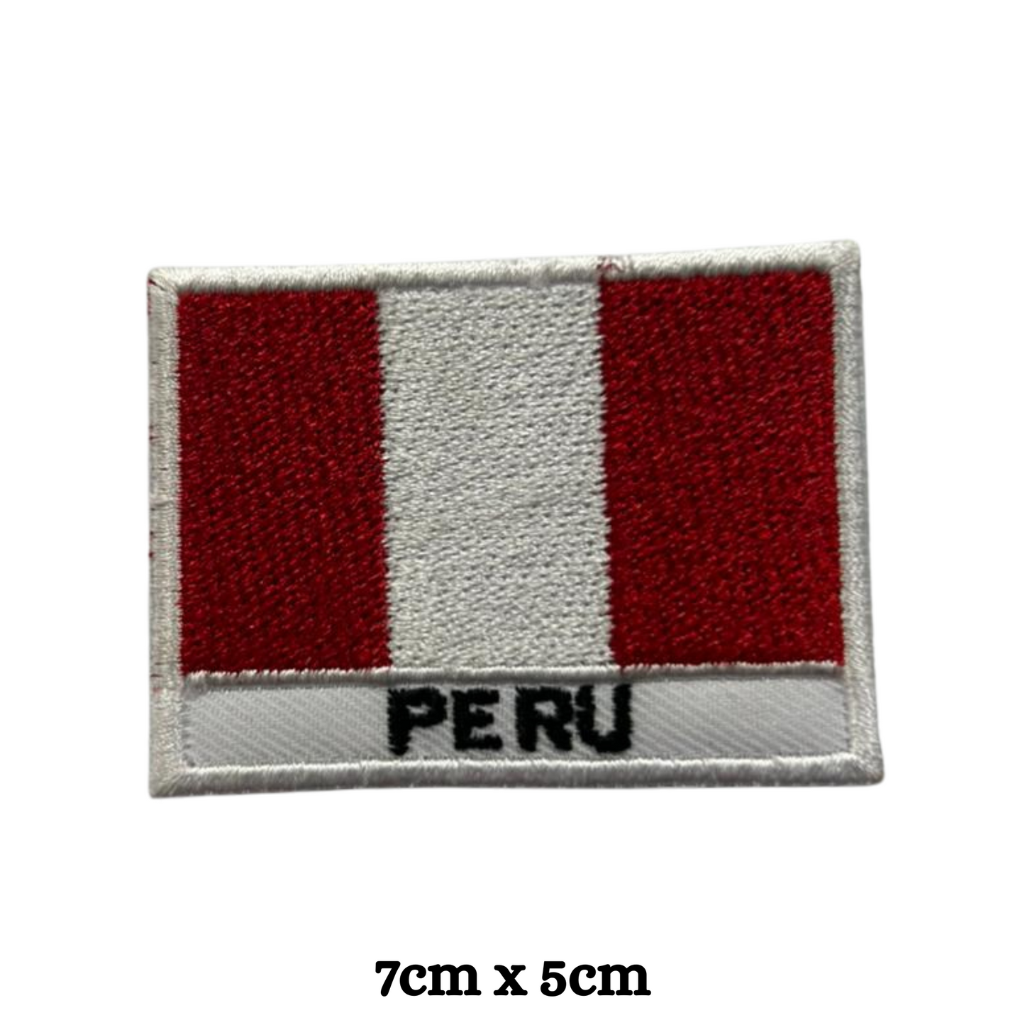 Country Flag with Name Embroidered Patch – Iron On / Sew On National Flag Badge with Country Name | All Countries Available | Jackets, Hats, Backpacks, Uniforms (K-S)