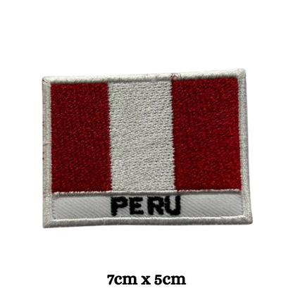 Country Flag with Name Embroidered Patch – Iron On / Sew On National Flag Badge with Country Name | All Countries Available | Jackets, Hats, Backpacks, Uniforms (K-S)