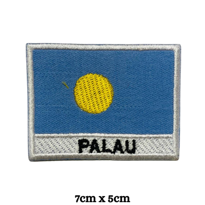 Country Flag with Name Embroidered Patch – Iron On / Sew On National Flag Badge with Country Name | All Countries Available | Jackets, Hats, Backpacks, Uniforms (K-S)