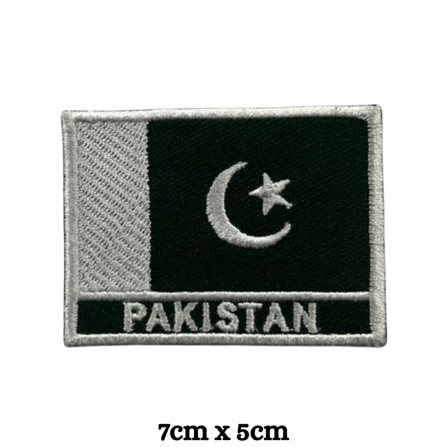 Country Flag with Name Embroidered Patch – Iron On / Sew On National Flag Badge with Country Name | All Countries Available | Jackets, Hats, Backpacks, Uniforms (K-S)