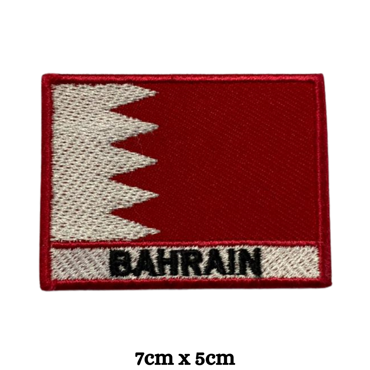 Country Flag with Name Embroidered Patch – Iron On / Sew On National Flag Badge with Country Name | All Countries Available | Jackets, Hats, Backpacks, Uniforms (A-J)
