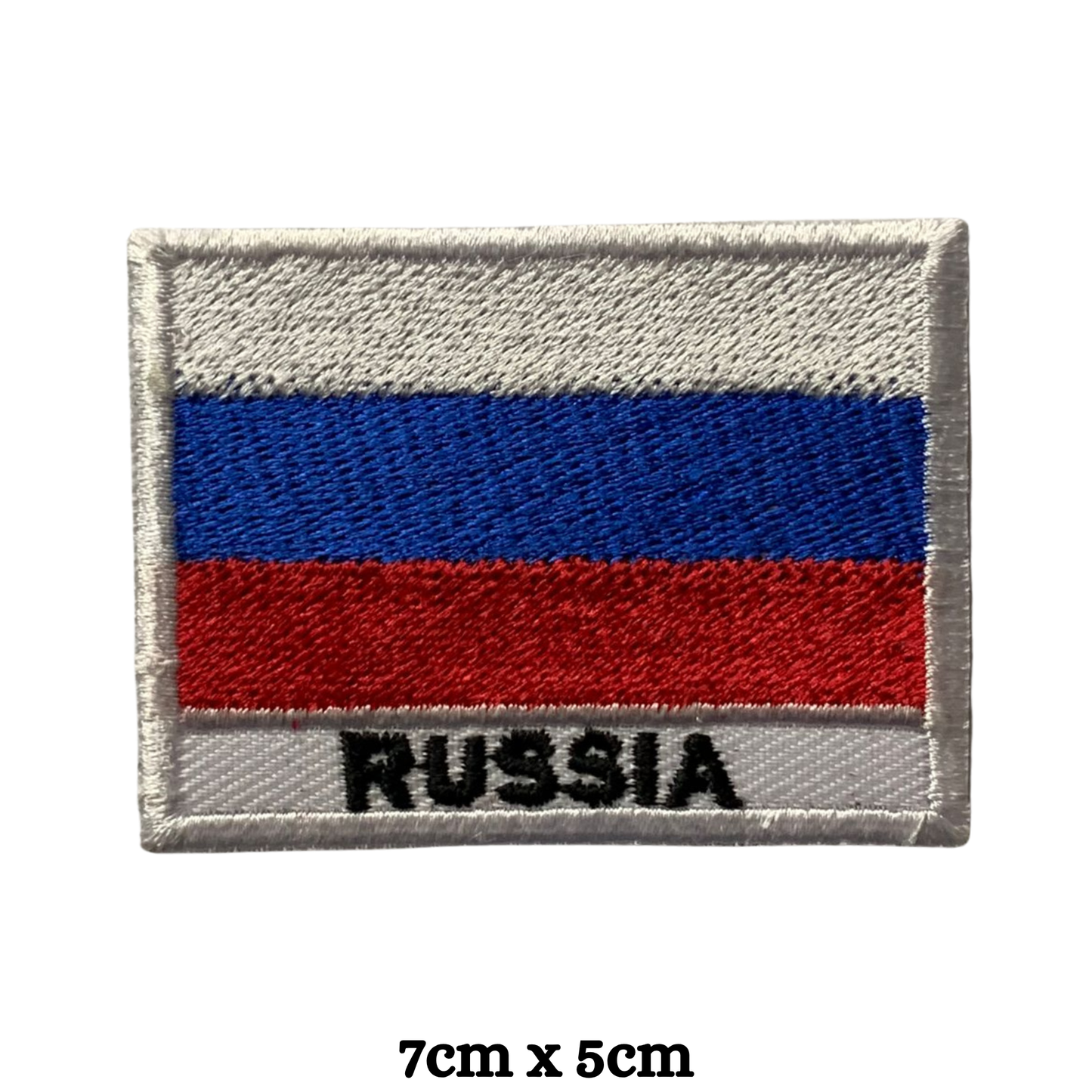 Country Flag with Name Embroidered Patch – Iron On / Sew On National Flag Badge with Country Name | All Countries Available | Jackets, Hats, Backpacks, Uniforms (K-S)