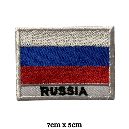 Country Flag with Name Embroidered Patch – Iron On / Sew On National Flag Badge with Country Name | All Countries Available | Jackets, Hats, Backpacks, Uniforms (K-S)