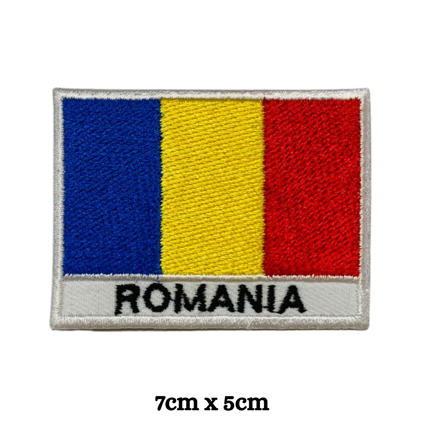 Country Flag with Name Embroidered Patch – Iron On / Sew On National Flag Badge with Country Name | All Countries Available | Jackets, Hats, Backpacks, Uniforms (K-S)