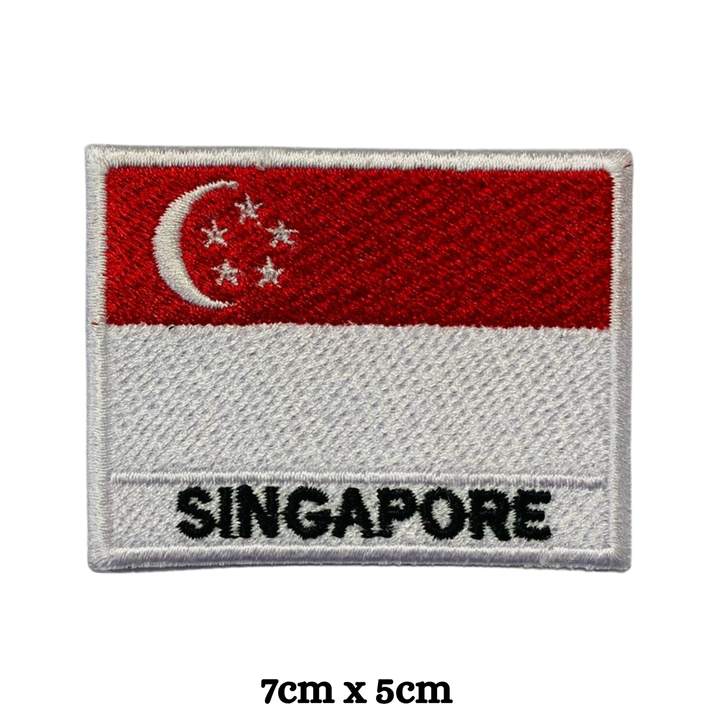 Country Flag with Name Embroidered Patch – Iron On / Sew On National Flag Badge with Country Name | All Countries Available | Jackets, Hats, Backpacks, Uniforms (K-S)