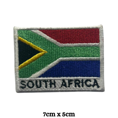 Country Flag with Name Embroidered Patch – Iron On / Sew On National Flag Badge with Country Name | All Countries Available | Jackets, Hats, Backpacks, Uniforms (K-S)