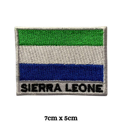 Country Flag with Name Embroidered Patch – Iron On / Sew On National Flag Badge with Country Name | All Countries Available | Jackets, Hats, Backpacks, Uniforms (K-S)
