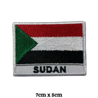Country Flag with Name Embroidered Patch – Iron On / Sew On National Flag Badge with Country Name | All Countries Available | Jackets, Hats, Backpacks, Uniforms (K-S)