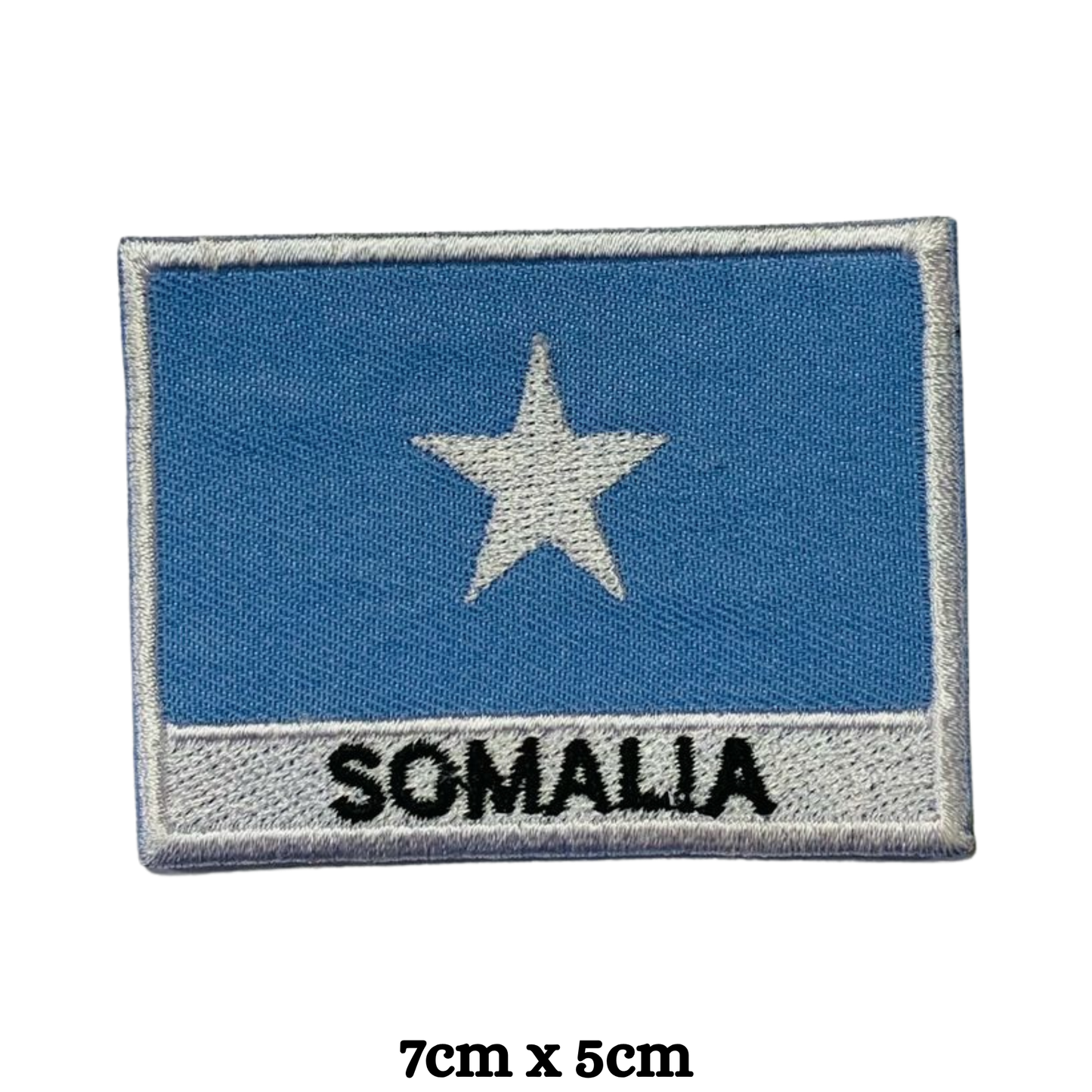 Country Flag with Name Embroidered Patch – Iron On / Sew On National Flag Badge with Country Name | All Countries Available | Jackets, Hats, Backpacks, Uniforms (K-S)