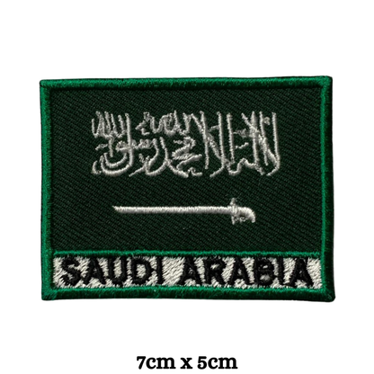 Country Flag with Name Embroidered Patch – Iron On / Sew On National Flag Badge with Country Name | All Countries Available | Jackets, Hats, Backpacks, Uniforms (K-S)
