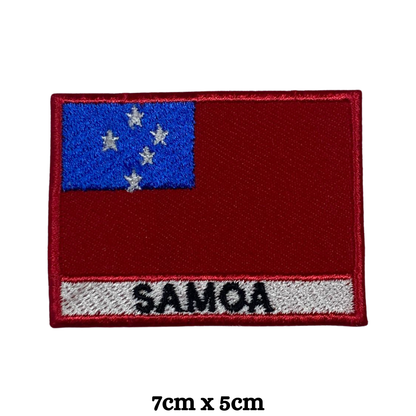 Country Flag with Name Embroidered Patch – Iron On / Sew On National Flag Badge with Country Name | All Countries Available | Jackets, Hats, Backpacks, Uniforms (K-S)