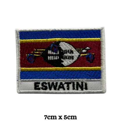 Country Flag with Name Embroidered Patch – Iron On / Sew On National Flag Badge with Country Name | All Countries Available | Jackets, Hats, Backpacks, Uniforms (A-J)