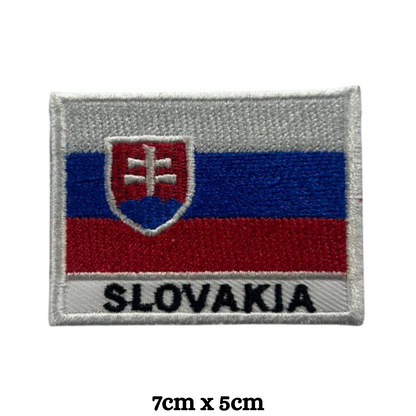 Country Flag with Name Embroidered Patch – Iron On / Sew On National Flag Badge with Country Name | All Countries Available | Jackets, Hats, Backpacks, Uniforms (K-S)
