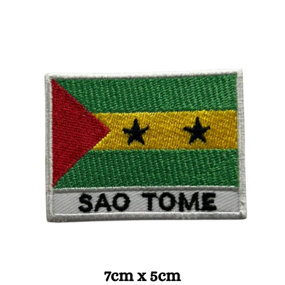 Country Flag with Name Embroidered Patch – Iron On / Sew On National Flag Badge with Country Name | All Countries Available | Jackets, Hats, Backpacks, Uniforms (K-S)