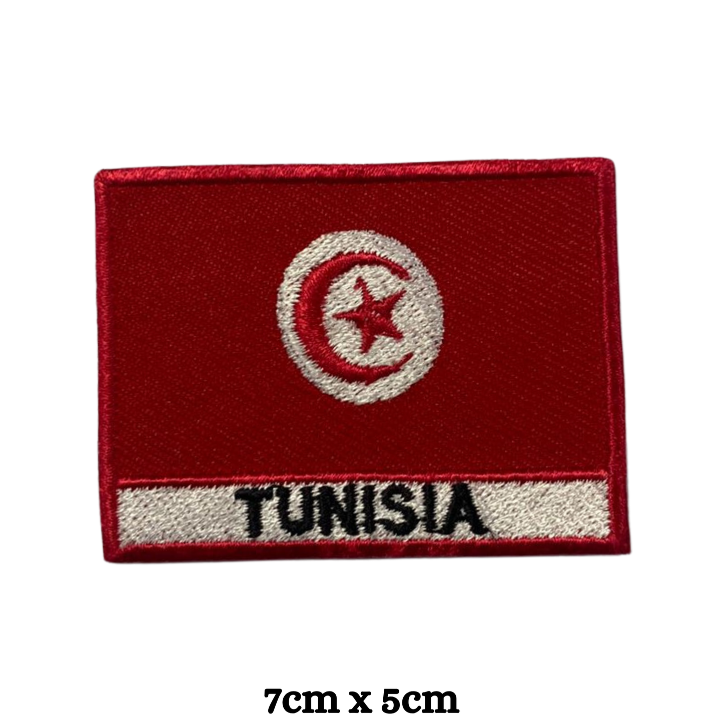 Country Flag with Name Embroidered Patch – Iron On / Sew On National Flag Badge with Country Name | All Countries Available | Jackets, Hats, Backpacks, Uniforms (T-Z)