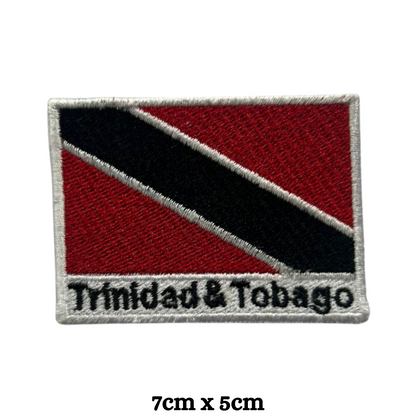 Country Flag with Name Embroidered Patch – Iron On / Sew On National Flag Badge with Country Name | All Countries Available | Jackets, Hats, Backpacks, Uniforms (T-Z)