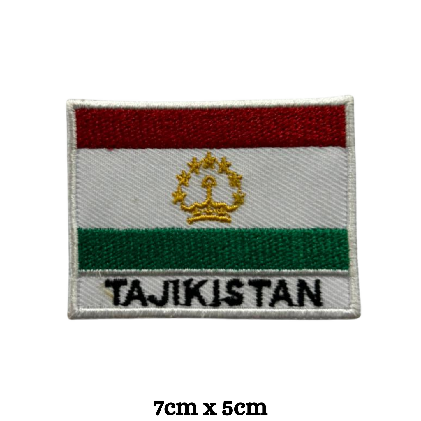 Country Flag with Name Embroidered Patch – Iron On / Sew On National Flag Badge with Country Name | All Countries Available | Jackets, Hats, Backpacks, Uniforms (T-Z)