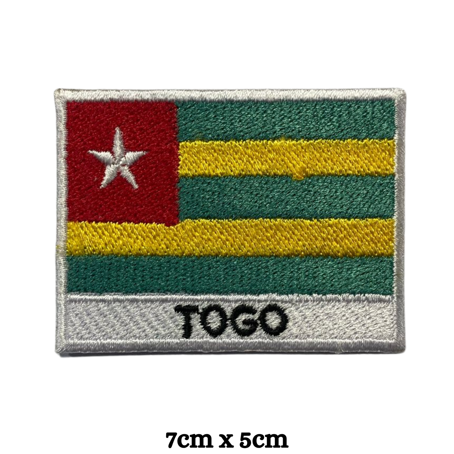 Country Flag with Name Embroidered Patch – Iron On / Sew On National Flag Badge with Country Name | All Countries Available | Jackets, Hats, Backpacks, Uniforms (T-Z)