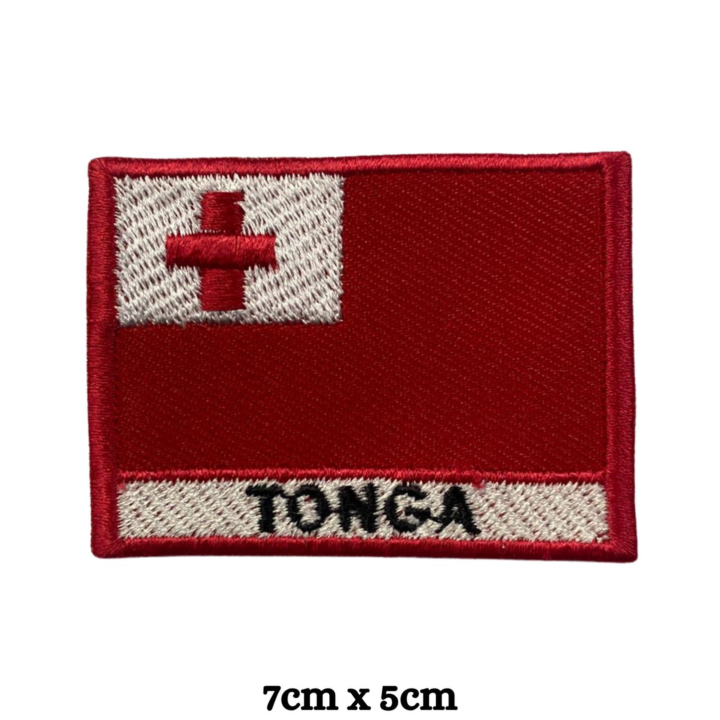 Country Flag with Name Embroidered Patch – Iron On / Sew On National Flag Badge with Country Name | All Countries Available | Jackets, Hats, Backpacks, Uniforms (T-Z)
