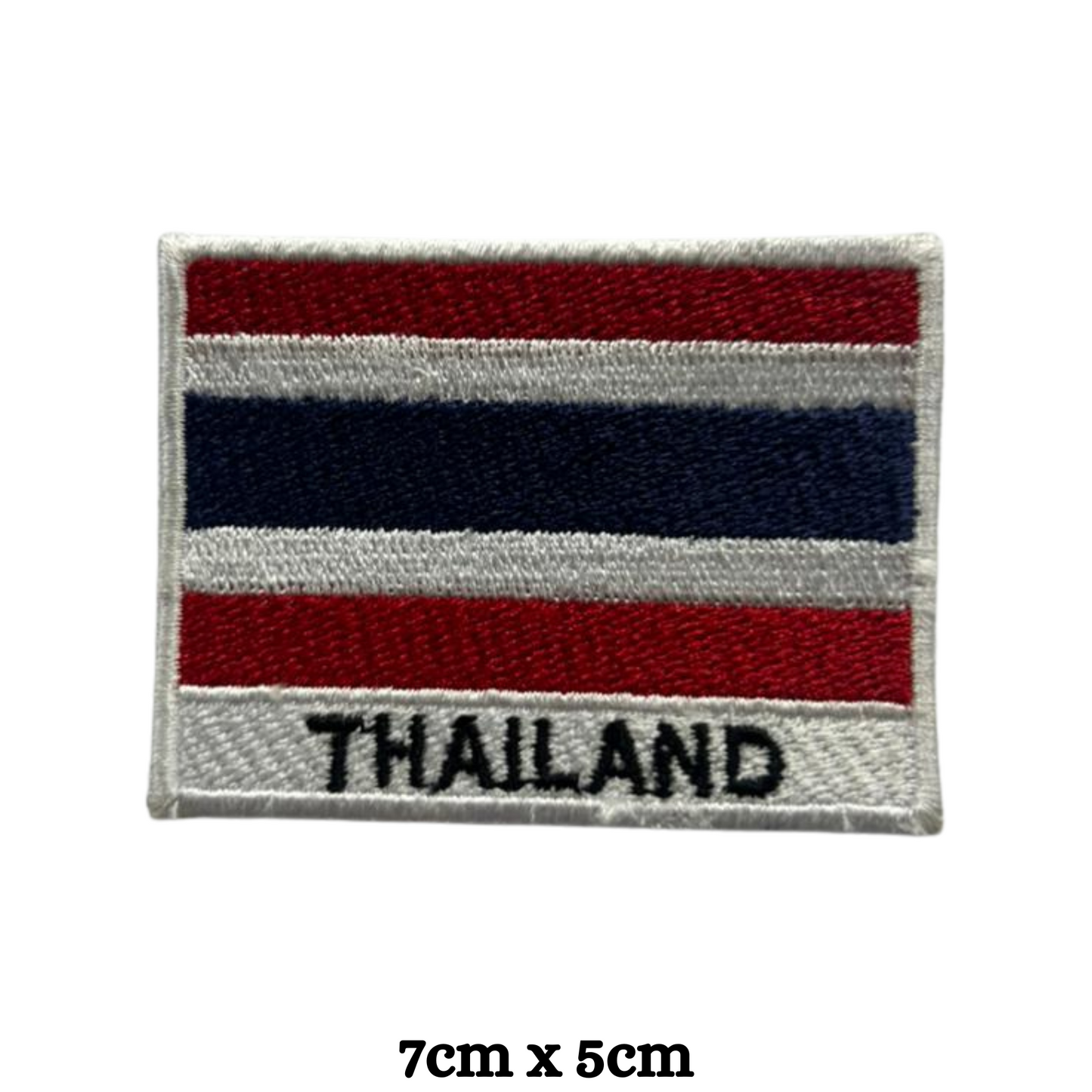 Country Flag with Name Embroidered Patch – Iron On / Sew On National Flag Badge with Country Name | All Countries Available | Jackets, Hats, Backpacks, Uniforms (T-Z)