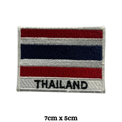 Country Flag with Name Embroidered Patch – Iron On / Sew On National Flag Badge with Country Name | All Countries Available | Jackets, Hats, Backpacks, Uniforms (T-Z)